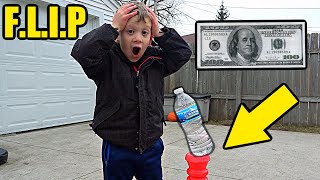 Game of Bottle Flip for $100 (SEMI-FINALS) | Colin Amazing