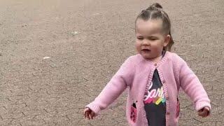 This lake park was new to us and lovely—though very windy! Luckily, she broke the lightsaber quickly