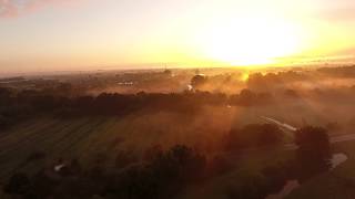 Kurzer Flug in den Sonnenaufgang in Horneburg