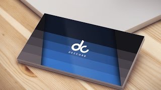 Business card design in photoshop cs6 | Front | Blue Stripes