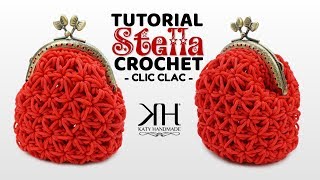 TUTORIAL PORTAMONETE CLIC CLAC UNCINETTO PUNTO STELLA - 