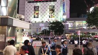 ワールドカップ 日本vsコロンビア 試合終了後 渋谷の警察多すぎワロタww