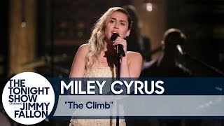 Miley Cyrus Closes The Tonight Show with "The Climb"