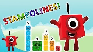 Numberblocks - Stampolines | Learn to Count | Learning Blocks