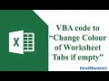 Excel VBA to change colour of empty worksheet Tabs