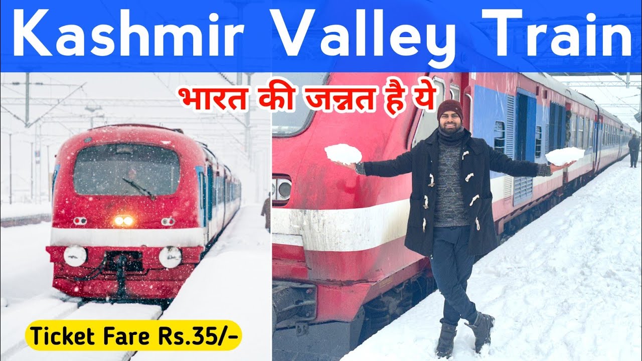 Kashmir Valley Train Journey In Heavy Snowfall | The Heaven Of India ...