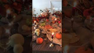 Flower arrangement / table decoration / halloween