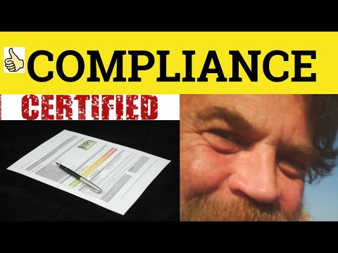 What does it mean to comply with something?