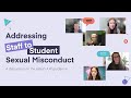 Addressing staff to student sexual misconduct: WEBINAR