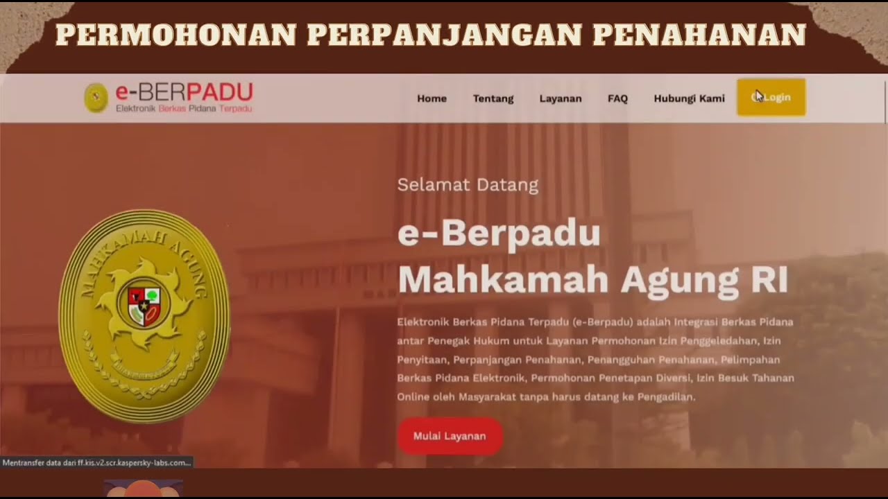 Tutorial Permohonan Perpanjangan Penahanan Melalui E-Berpadu # ...