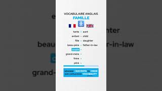 Le vocabulaire anglais de la famille 🚼