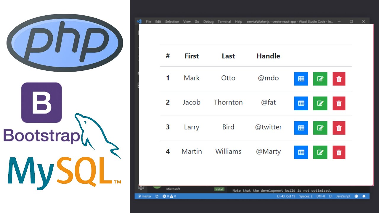 PHP CRUD Tutorial With MySQL & Bootstrap | Build CRUD Website APP - YouTube