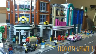 Lego city update (3) lego corner garage, and apartment building MOC (August 2020)