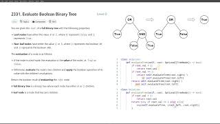 [May 16, 2024, LeetCode daily] 2331. Evaluate Boolean Binary Tree - Python, solution explained