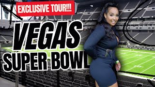 Inside Allegiant Stadium🏈:Demetria Obilor shows you the home of Super Bowl LVIII + Raiders in Vegas