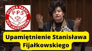 Joanna Senyszyn - ws. upamiętnienia profesora Stanisława Fijałkowskiego