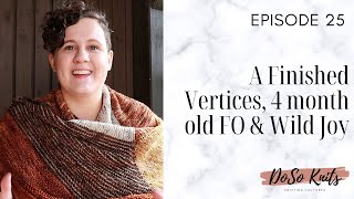 Episode 25: A Finished Vertices Unite, 4 month old FO \u0026 Wild Joy | DoSo Knits Knitting Podcast