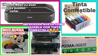 Impresora iX6820 Con Tinta comestible, instalación y configuración con Wifi