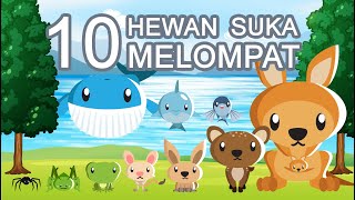 Belajar Angka dan Nama 10 hewan yang suka melompat bersama Oiokids