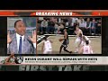 Stephen A. reacts to Kevin Durant agreeing to stay with the Nets ‘I knew he wasn’t going anywhere!’