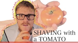 MEN'S HEALTH: GROW A MOUSTACHE - SHAVING with a TOMATO Ep.1