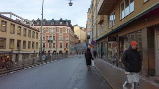 Walking in Stockholm, Sweden - Södermalm District (City Sounds ASMR) 4K 60fps