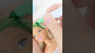 Barbie Doll Makeover Transformation👗💞DIY Miniature Ideas for Barbie ~Wig, Dress, Faceup and More.