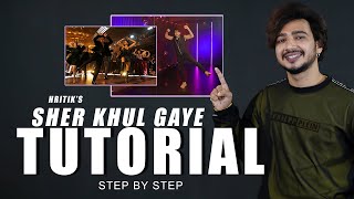 Hritik's Sher Khul Gaye Hook Step Dance Tutorial Step By Step | Vicky Patel Choreography | Fighter
