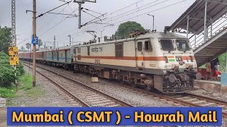 02322/Mumbai CSMT - Howrah Mail Special Fare Special (Via Dhanbad) Skip 90kmph with Amazing Curve 😨