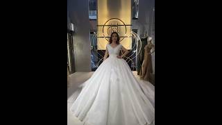 Most Gorgeous Diamond Studded Gown for Bride #bridalcouture #weddingdress #viralvideo #youtubeshorts