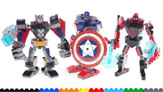 20210119 🔄レゴ マーベル メカ アーマー レビュー： ソー、マイルズ モラレス スパイダーマン、キャプテン アメリカ！ 76168 7