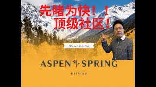 加拿大卡尔加里2022房产 卡加利 卡尔加里房产  Calgary 西区顶级 全新社区 ASPEN SPRINGS 85万起（2022年1月拍摄）