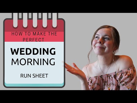 What is a run sheet for a wedding?