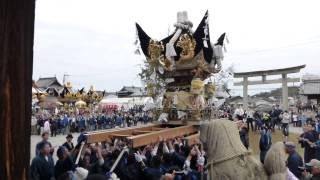 北条節句祭　宵宮　御旅町　拝殿前　屋台差し上げ　その４