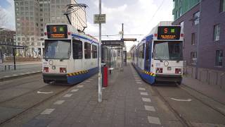 Netherlands, Amsterdam, tram 5 ride from Roelof Hartplein to Binnenhof