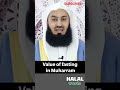 value of fasting in muharram mufti menk halal words