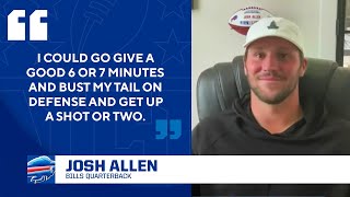Josh Allen talks about the upcoming season and NFL players playing in the NBA | CBS Sports