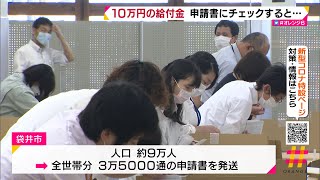 １０万円の給付金　申請書にチェックすると…