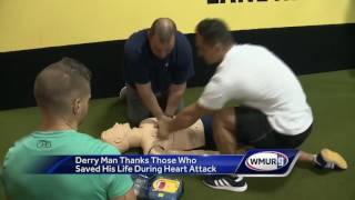 Gym trainer uses AED to save man having heart attack