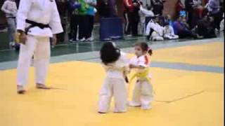 Little girls judo fight Little Kids Judo Funny