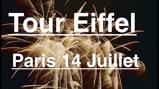 Feux d'atifices du 14 juillet sur la Tour Eiffel à Paris Bastille Day fireworks