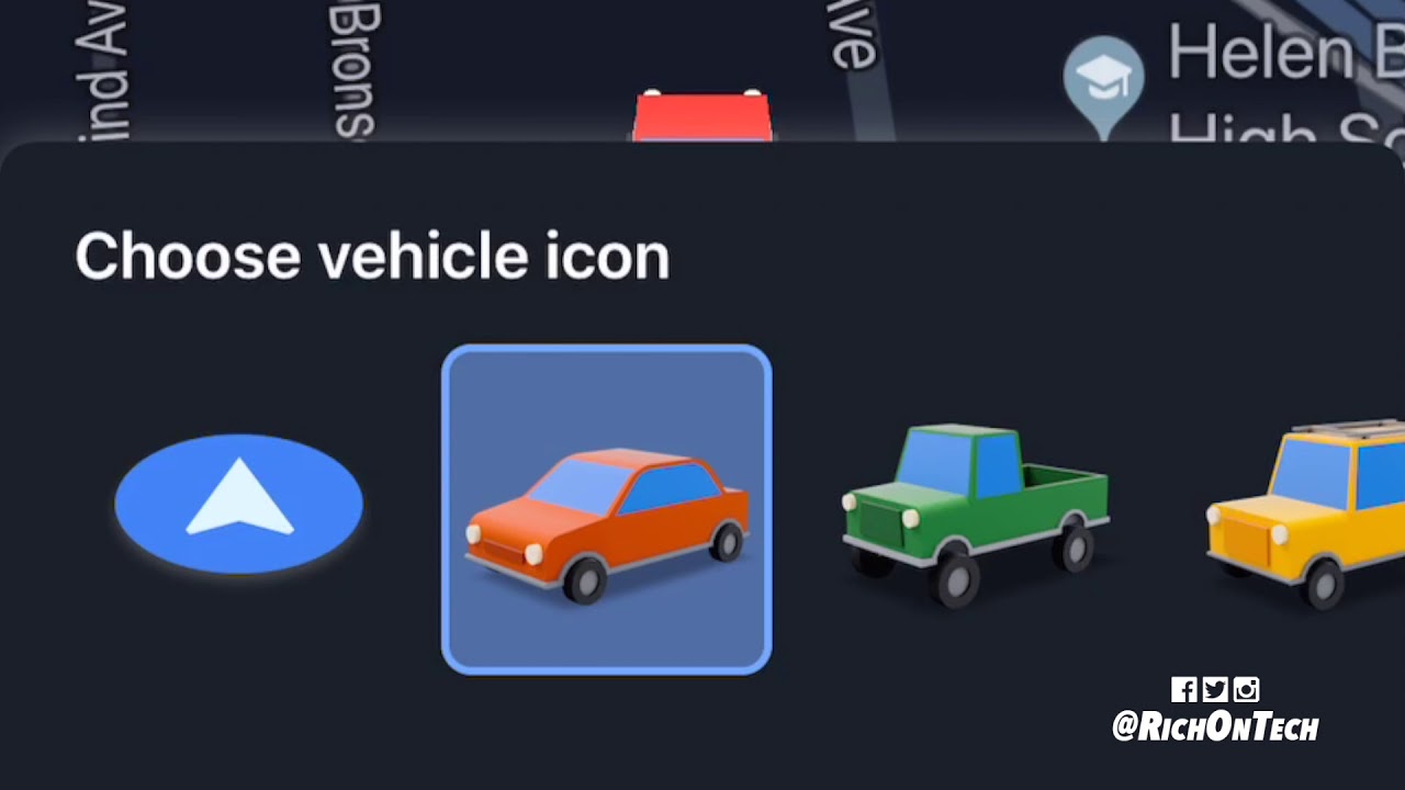 Google Maps: How To Change The Arrow To A Vehicle Icon - YouTube