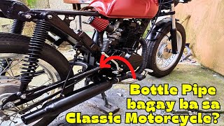 Bottle pipe installation,paano mag kabit ng bottle pipe classic project bike  Ep.7 |TMX alpha 125