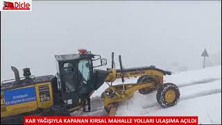 Kar yağışıyla kapanan kırsal mahalle yolları ulaşıma açıldı