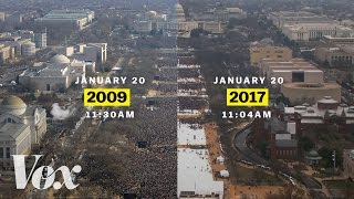 Barack Obama vs. Donald Trump: inaugural crowds