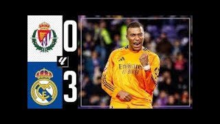 Résumé Real Valladolid CF / Real Madrid - Liga 2024-25 (J21) avec Triplé de Mbappé💥💯