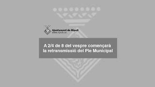 Ple Municipal Ordinari, 28 de gener de 2025.