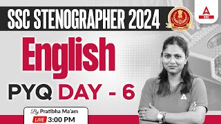 SSC Stenographer 2024 | SSC Steno English By Pratibha Mam | Previous Year Questions #6