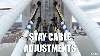 Stay Cable Adjustments | Gordie Howe International Bridge