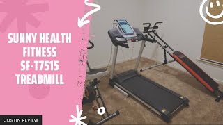 Sunny Health & Fitness SF-T7515 Smart Treadmill with Auto Incline Review, Test